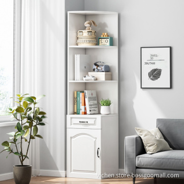 living room bedroom corner bookshelf storage cabinet